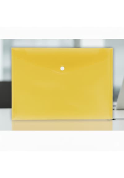 Ark Çıtçıtlı Zarf Dosya 18 Micron Şeffaf / Renkli 5 Adet Sarı