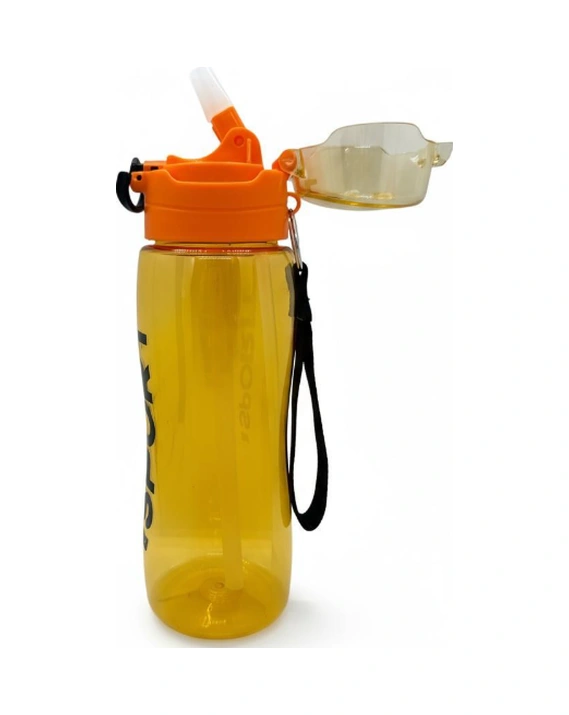 Titiz Rio Matara 750 Ml Kapaklı- Pipetli, Kapak Koruma Kılıflı Su Matarası Turuncu Çok Renkli