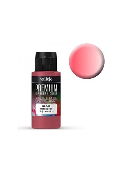 Vallejo 62044 60 Ml. Metallic Red, Pearl&metallics, Premium Rc Color Serisi Model Boyası Renkli