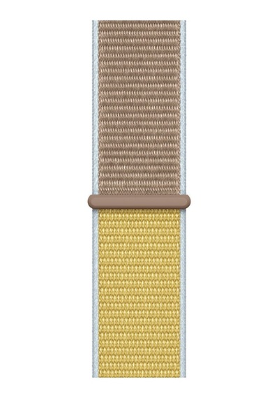 Apple Uyumlu Watch İle 42 44mm Kumaş Kayış Kahverengi sarı