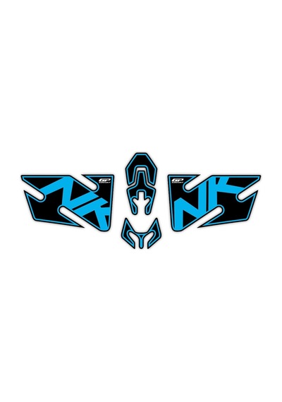 GP Kompozit CF Moto 400 NK / 650 NK 2020 Uyumlu Tank Pad Seti Turkuaz