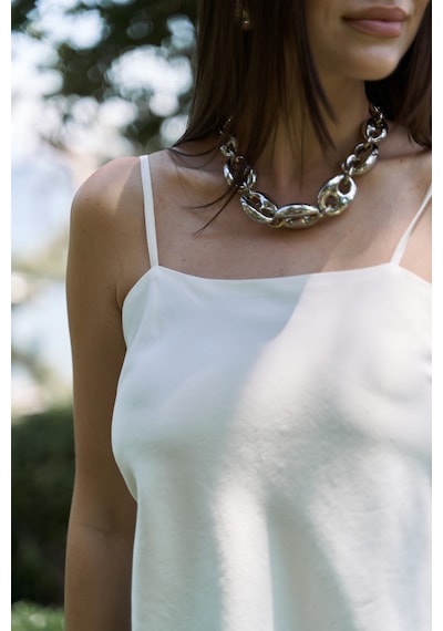 Mai Collection Mai Studios Co. Alytih Üçgen Detay Ekru Crop Ekru