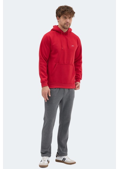 Slazenger Moonlıght I Erkek Kapüşonlu Kırmızı Sweatshırt Kırmızı