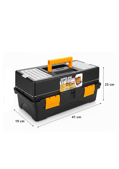 Takım Çantası Alet Kutusu Kapaklı Mini Bölmeli Organizer Dayanıklı Plastik Malzeme 14'' 17 İnç