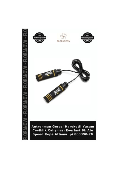 Antrenman Gereci Hareketli Yaşam Çeviklik Çalışması Everlast Bk Alu Speed Rope Atlama İpi 883390-70