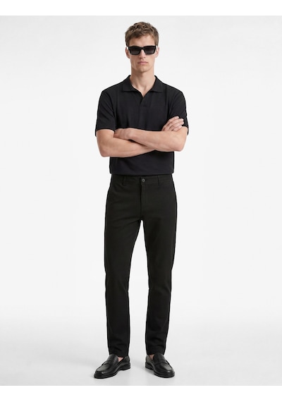 Koton Viskon Karışımlı Cepli Slim Fit Kumaş Pantolon Siyah 6sam40079hw