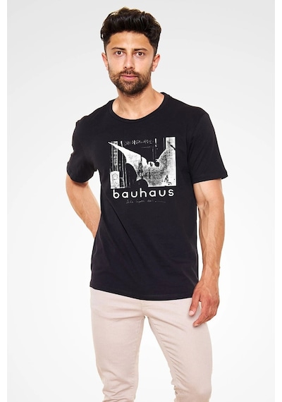 Startmore Ko Buta Bauhaus Baskılı Unisex Siyah Tişört T55128 Siyah