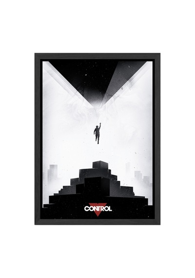 Control Siyah Ahşap Çerçeveli Poster, Dekoratif Oyun Duvar Tablosu