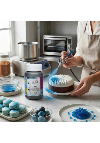 Su Bazlı Toz Gıda Boyası Mavi 75 Gr Profesyonel Yoğun Pigment Pastacılık Boyası