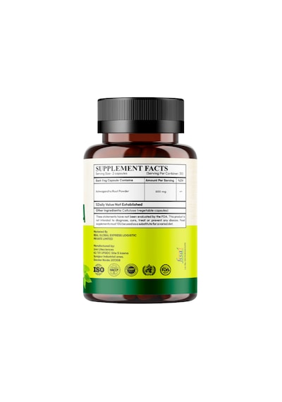 Ashwa/gandha Katkısız Kök Kapsülü 400 Mg, 60 Kapsül