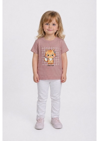 Yale Kids 1 4 Yaş Kız Çocuk %95 Pamuklu Tişört Mürdüm
