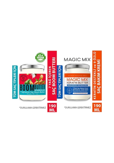 Procsin Boom Butter Herbal Saç Bakım Yağı 190 ML + Magic Mix Keratin Butter 190 ML