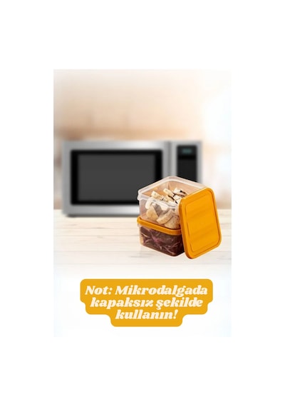 17'li Buzdolabı Düzenleyici Organizeri Mikrodalgaya Uygun Difriz Saklama Kabı 5x3500ml 12x775ml Turuncu