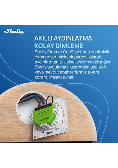 Shelly Dimmer Gen3 Akıllı Led Dimmer Kontrol Rölesi