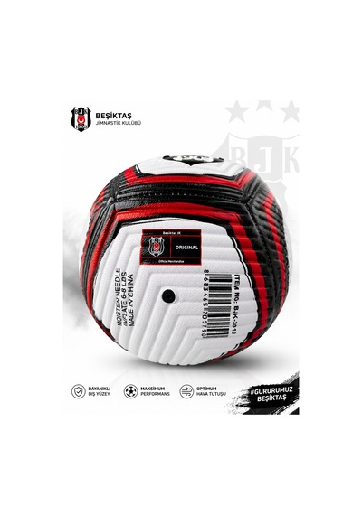 Beşiktaş Lisanslı Futbol Topu No:5 Dikişli Taraftar Topu Antrenman Ve Maç Topu Beyaz