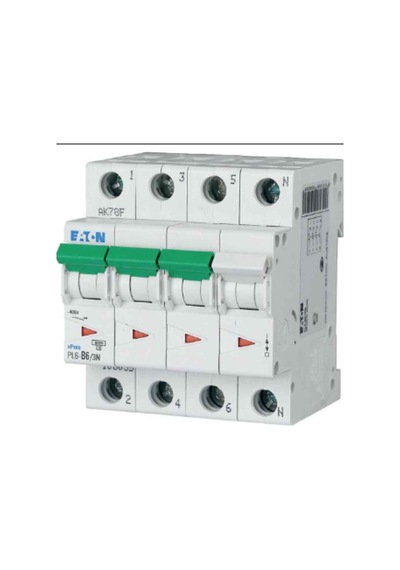 Eaton Pl6-c6/3n Minyatür Devre Kesici - 6ka - C Eğrisi - 3x6a+n