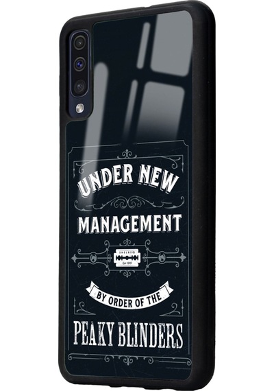 Samsung Uyumlu A50 Peaky Blinders Management Tasarımlı Glossy Telefon Kılıfı Siyah