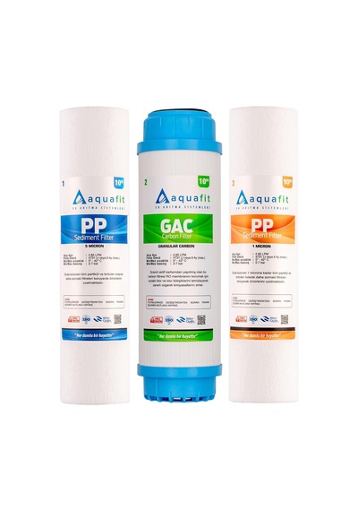 Aquafit Açık Kasa Su Arıtma Cihazı 3'lü Su Arıtma Ön Filtresi