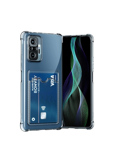 Fibaks Redmi Note 10 Pro Uyumlu Kılıf Kamera Ve Köşe Korumalı Arkası Kartlıklı Cüzdanlı Darbe Emici Kapak