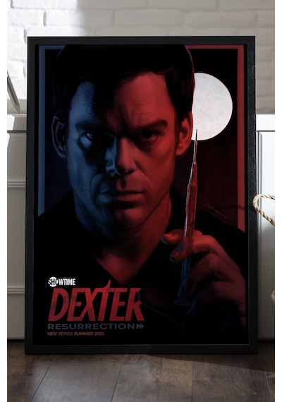 Dexter Siyah Ahşap Çerçeveli Poster, Film Duvar Tablosu