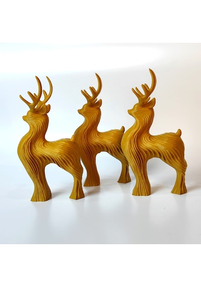 Dekoratif Ren Geyik Figürü Modern Tasarım 15 Cm