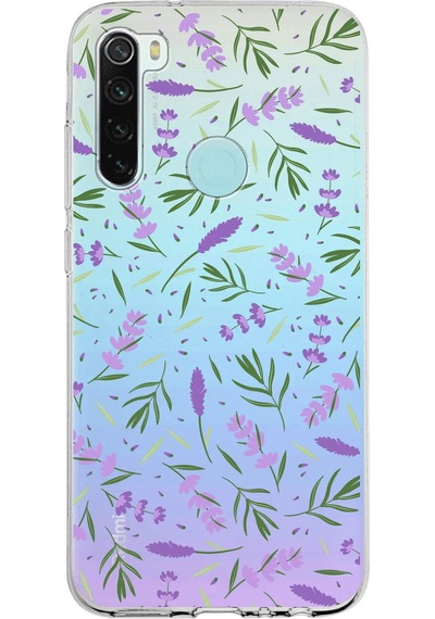 Xiaomi Redmi Note 8 İle Uyumlu 1mm Slim Fit Water Color 3 Baskılı Şeffaf Kılıf Şeffaf