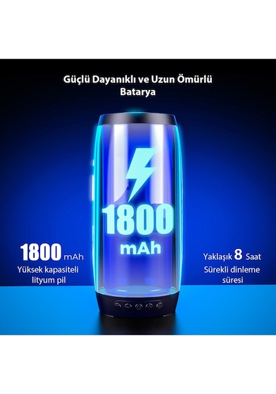 Rs Kablosuz 5w Rgb Aydınlatmalı Bluetooth Hoparlör /usb/sd Kart Stereo Taşınabilir Hoparlör