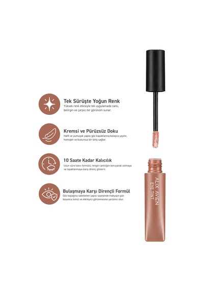 Uzun Süre Kalıcı Kremsi Likit Göz Farı - Eye Tint Creamy Sensation Eyeshadow 104 Metalic Pink Pembe