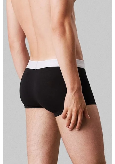 Calvin Klein Icon Cotton Stretch 3 Pack Trunk Erkek 3'lü Paket Pamuklu Boxer Siyah Siyah
