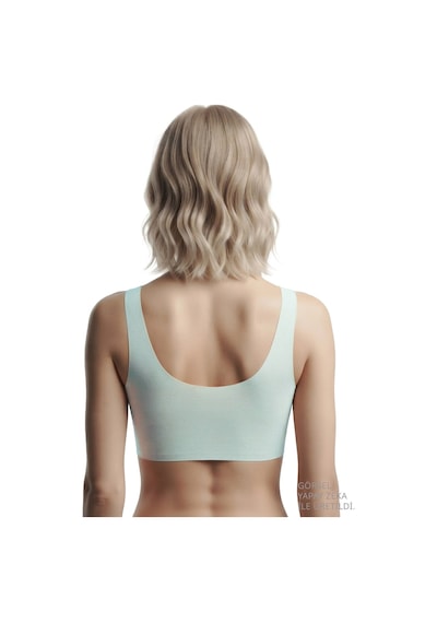 Cottonill Seamless Bra - Virela Lazer Kesim Önden Düğmeli Büyük Beden Kadın Sütyen 3'lü Paket Çok Renkli