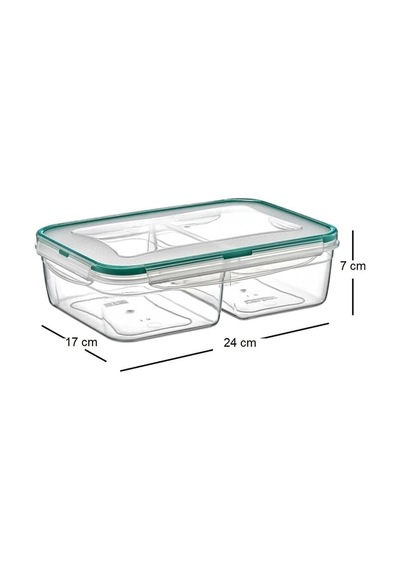 Fresh Box 2 Bölmeli Saklama Kabı 2000 Ml Hava Geçirmez Sıvı Sızdırmaz Beslenme Kabı Plastik Beyaz Diğer