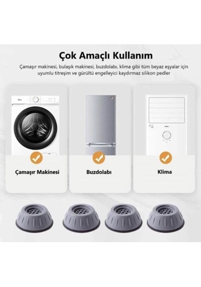 Makine Titreşim Önleyici Plastik Çok Renkli Diğer