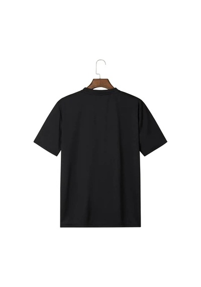 Elfa Tekstil Unisex Balance Baskili Bi Si Klet Yaka T-shi Rt SIYAH