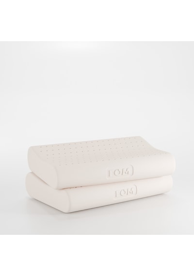 FOM 2'li Flex Tam Ortopedik Visco Konforlu Uyku Yastık Kampanyası, Ortopedik 60 x 40 x 14/11 Beyaz