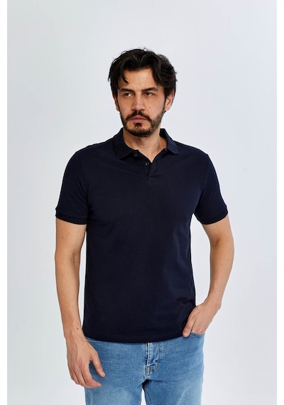 Süvari Slim Lacivert Erkek Polo Yaka T-shirt Ts1014000474