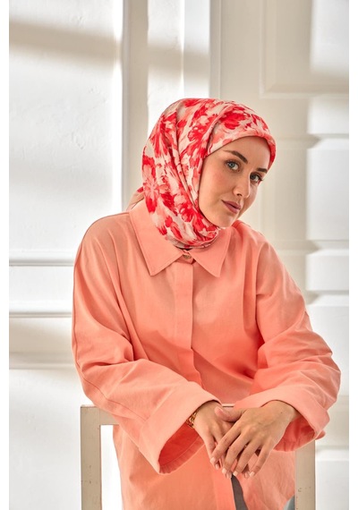 Silk Home Velora Eşarp 161001-39 Taş, Ekru, Somon, Narçiçeği