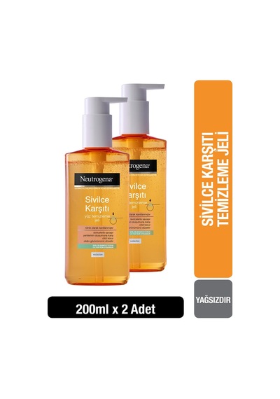 Sivilce Karşıtı Yüz Temizleme Jeli 200 Ml 2 Adet