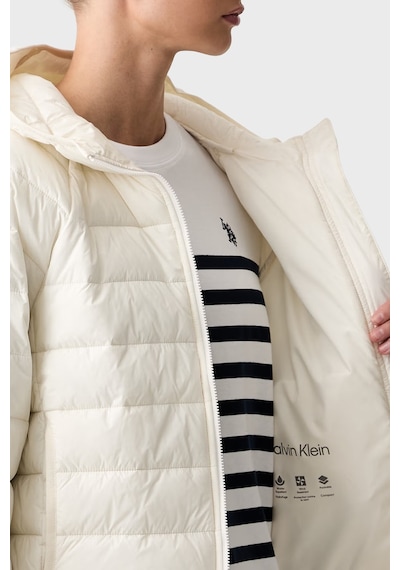 Calvin Klein Kapitoneli Regular Fit Kapüşon Yaka Mont Lv047g505gyas Bayan Mont Lv047g505g Yas Krem