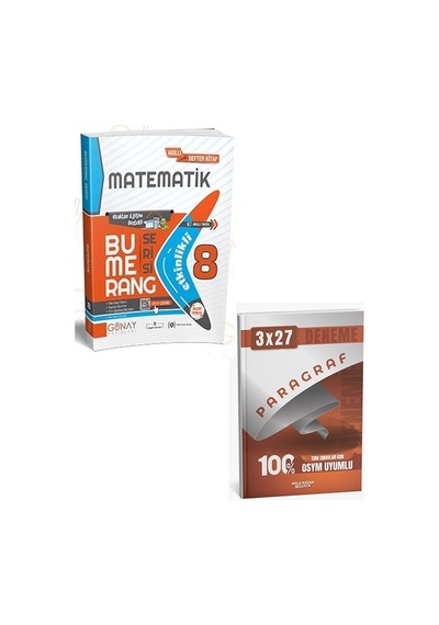 Günay 2027 8. Sınıf Lgs Etkinlikli Matematik Bumerang Serisi+anla Kazan Paragraf Deneme