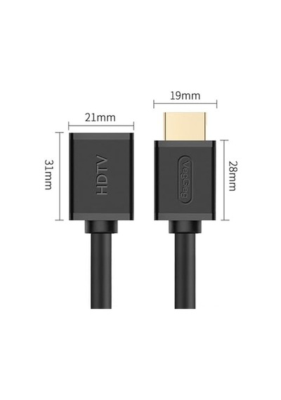 60hz Dişi Erkek Hdmı 2.0 Uzatma Kablosu 2 Metre Genel
