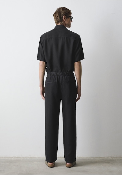 Mavi - Siyah Liyosel Tencel Pantolon 0010591-900