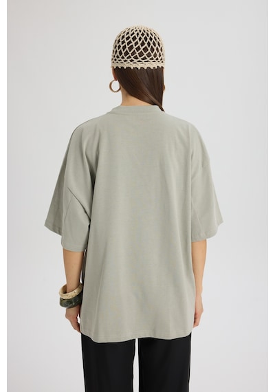 Mai Studıos Mai Studios Co. Rich Woman Oversize Gri T-shirt Gri