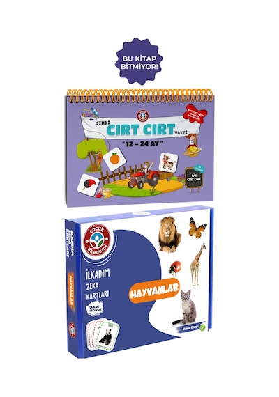 12-24 Ay Cırt Cırtlı Etkinlik Kitabı Ve Ilk Adım Zeka Kartı Hayvanlar