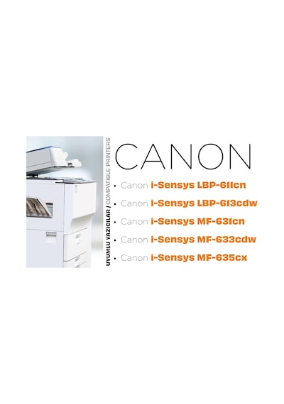Canon Uyumlu Crg-045h Set Muadil Toneri/ Lbp-611cn / Lbp-613cdw / Mf-631cn / Mf-633cdw / Mf-635