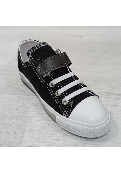 Fiyra 9002 Siyah Keten Sneaker Cırtlı Çocuk Spor Ayakkabı 001