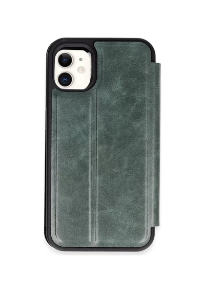Newface Apple İphone 11 Kılıf Flip Cover - Koyu Yeşil
