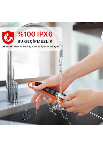 Thermopro Tp15h Dijital Et Ve Gıda Termometresi - Ipx6 Su Geçirmez, 3 Saniyede Hızlı Ölçüm