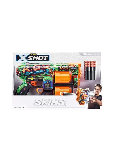 Oyuncak Tabanca X-shot Excel Skins Dread Blaster 12 Dartlı