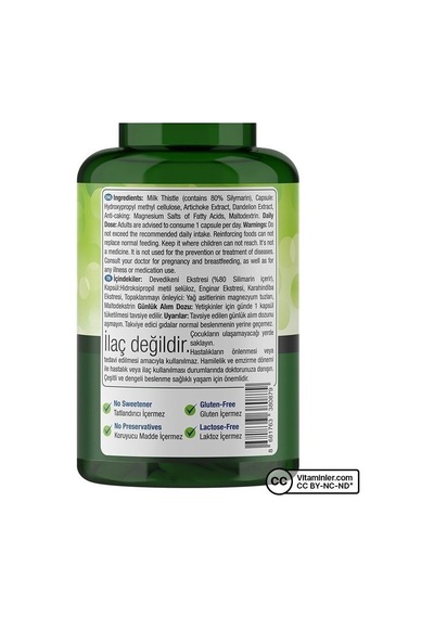 Natures Supreme Milk Thistle Complex 60 Kapsül Aromasiz