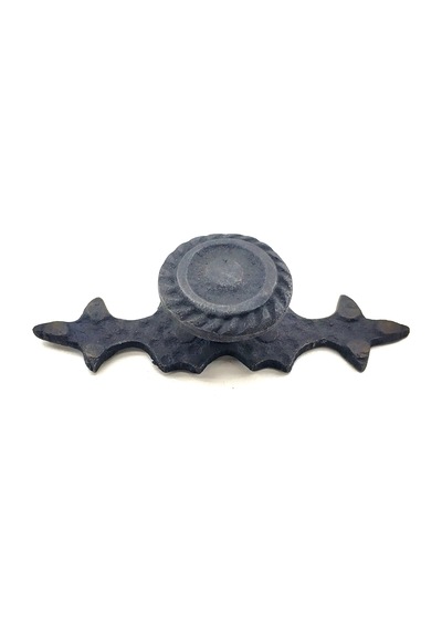 Antika Tarz Dekoratif Pirinç Çizgili Düğme - 25x80 Mm, Oksit Renkli
